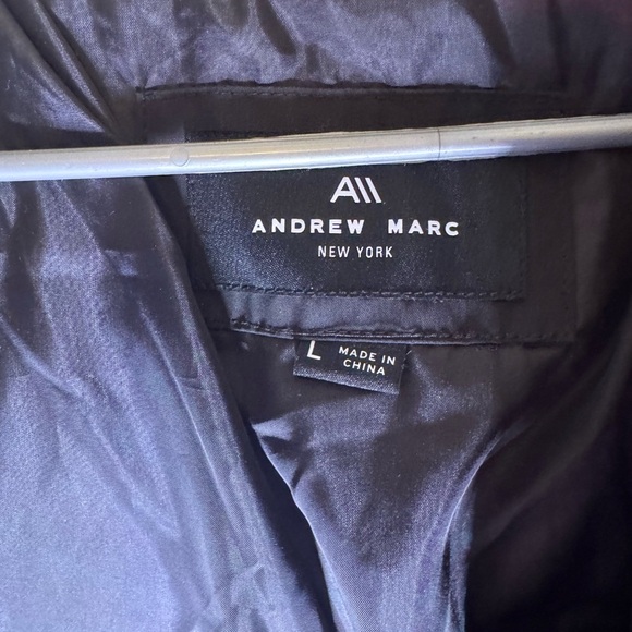 New black Andrew Marc puffer coat Fast shipping/ jacket large men’s - Picture 3 of 6